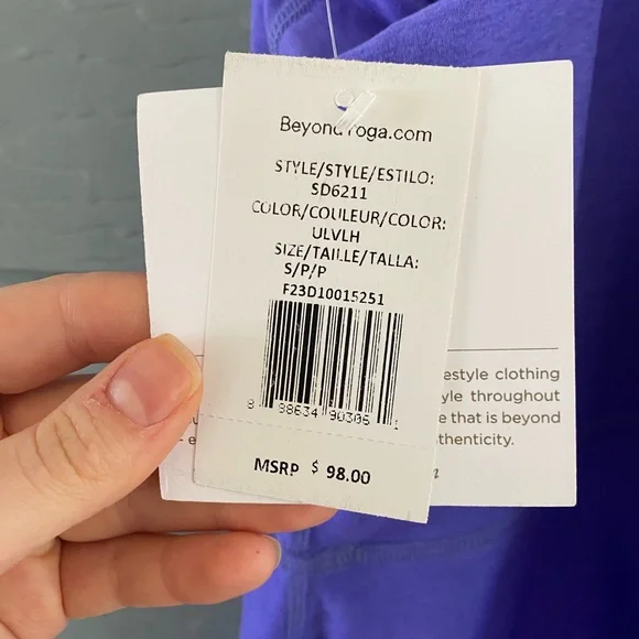 Beyond Yoga Refocus Space Dye Tank Dress Indigo Size Small NWT - Picture 2 of 4